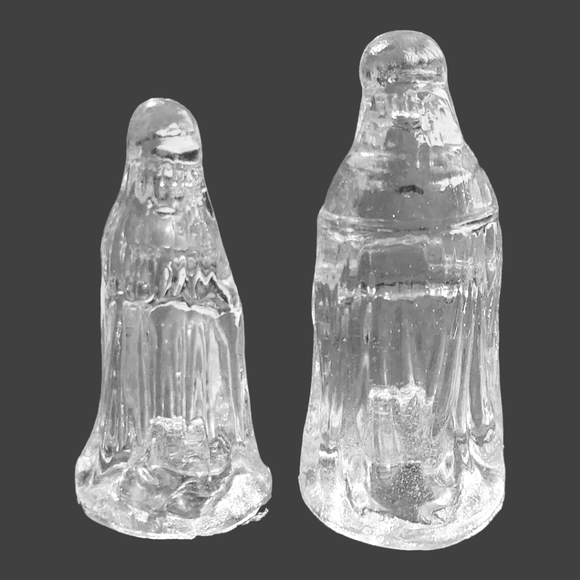 HP 😀 Vtg Silent Night Collection Crystaline Glass Nativity Scene Set-6 Pcs - Picture 5 of 8